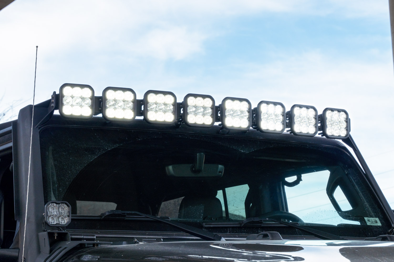 Metal Roof Rack ( V1 ) w/ Dual Light Bar for SCX6 Jeep JLU Wrangler